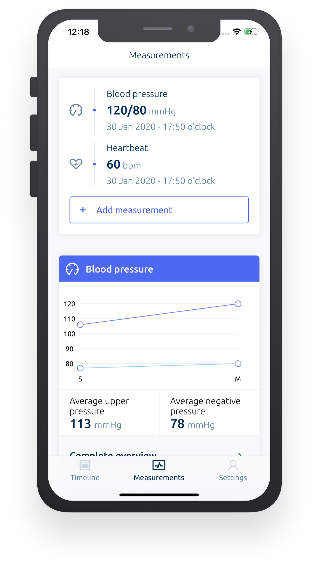 Heart for Health app screens showing health readings